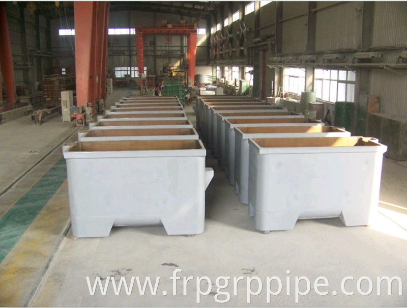 Copper Electrowinning Polymer Concrete Cell with Anode Plates